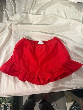 Magil Bright Red Ruffle-Hem kids Shorts (bought in Italy)